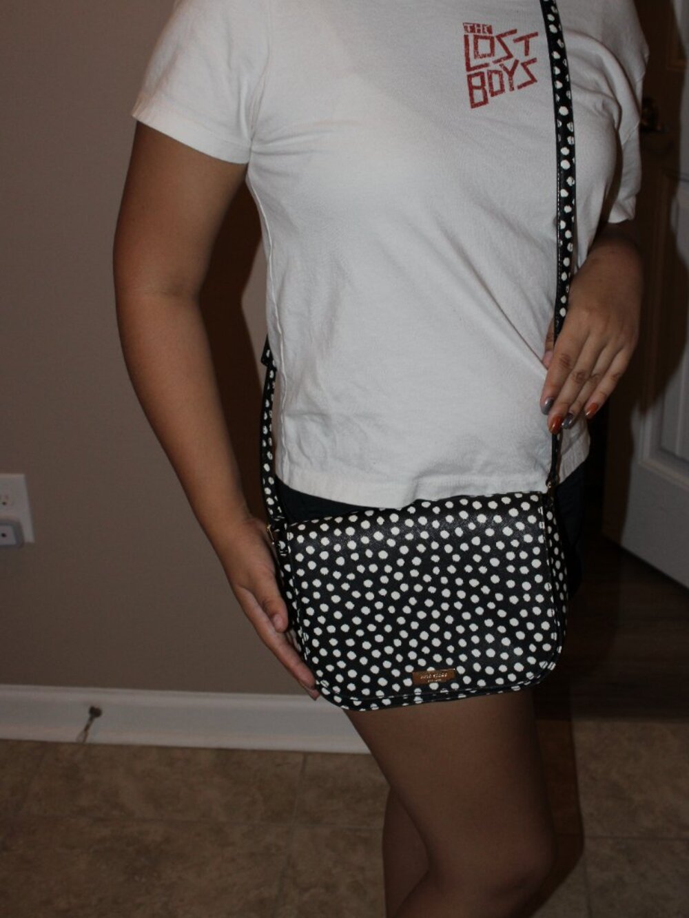 Kate Spade Black and White Polka Dot Crossbody